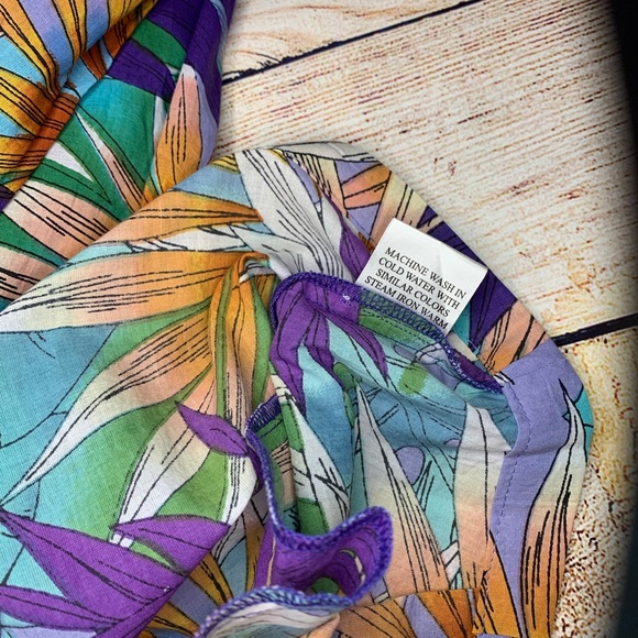 Roberta Freymann Tropical Floral Dress w/ Pockets! - Picture 5 of 6